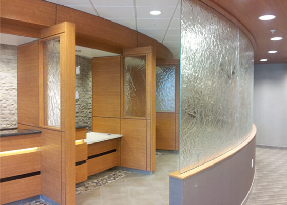 View of the new waiting room at Ophthalmology Holdings