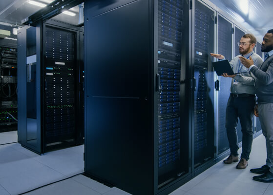 View of a data center room