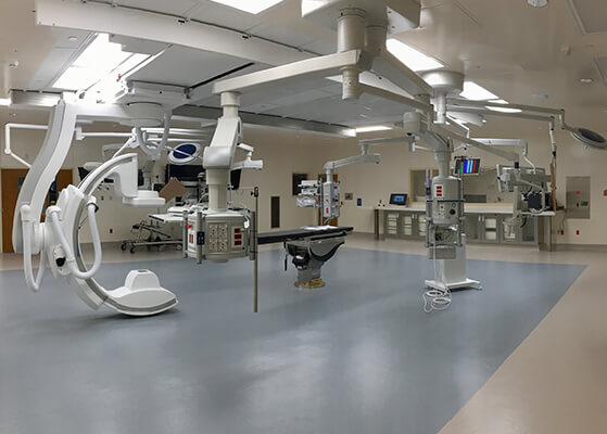 View of St. Mary's new cardiovascular hybrid operating room.